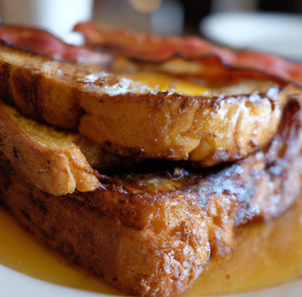 Breakfast Twist - French Toast with Bacon and Maple Syrup