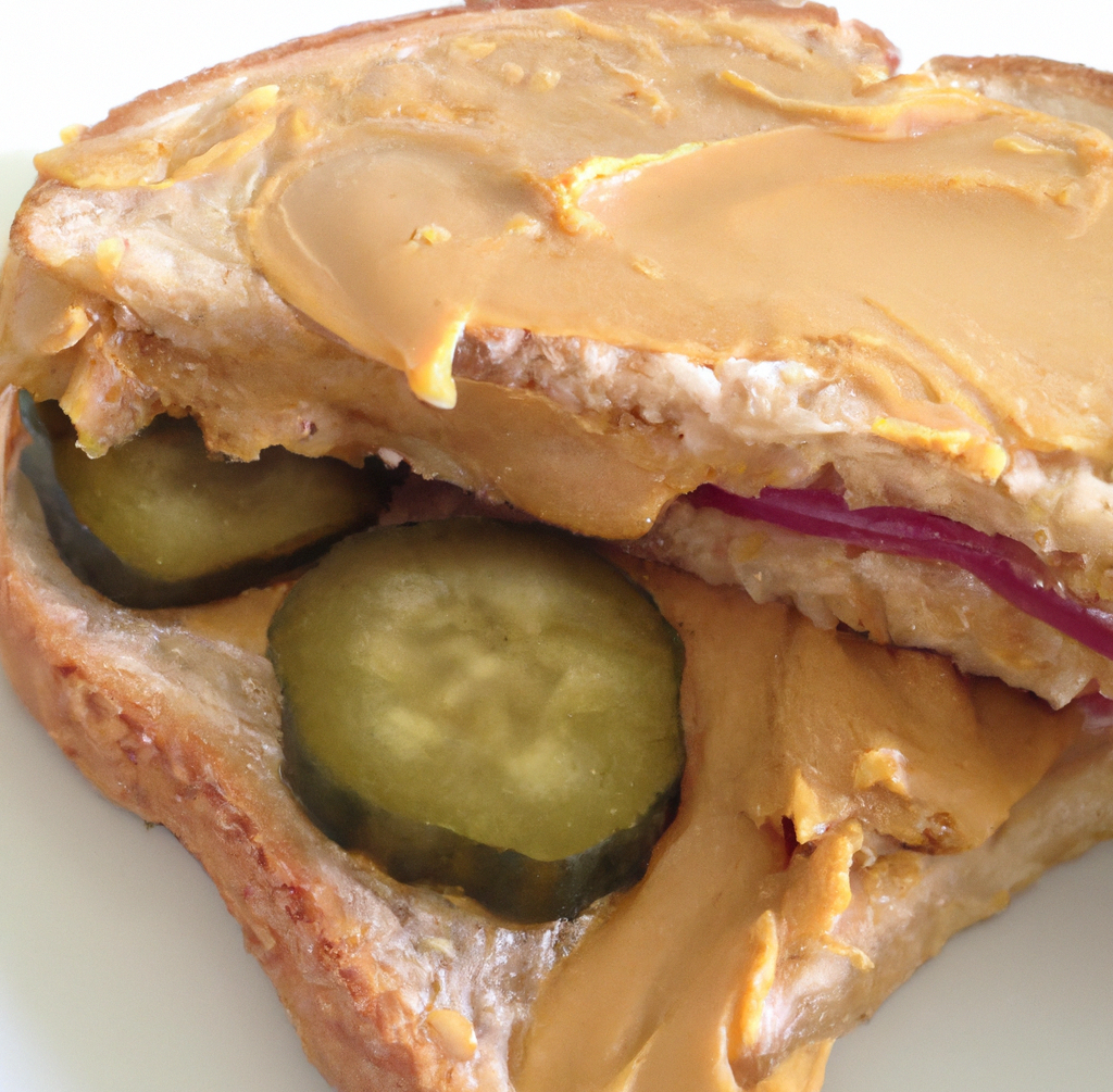 Creamy and Crunchy - Peanut Butter and Pickle Sandwich