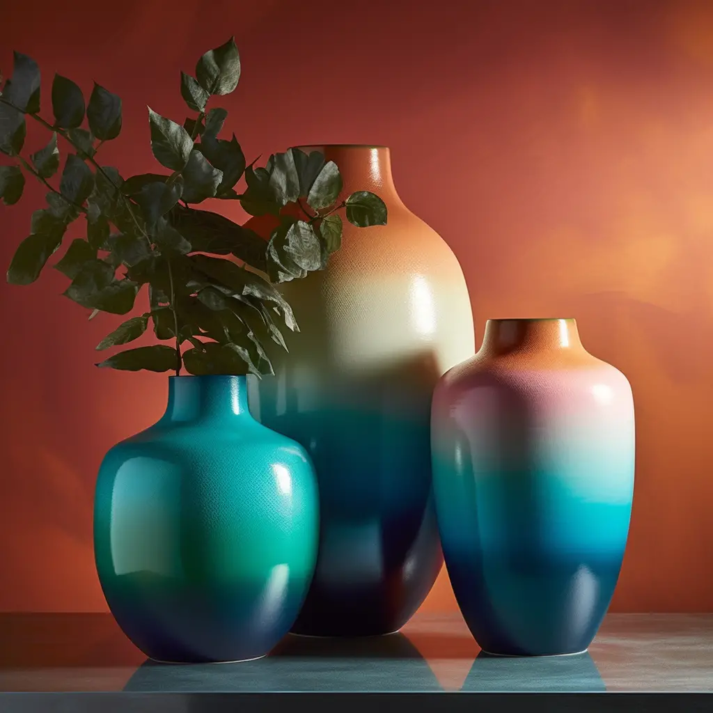 Add a Splash of Color with Ombre Painted Vases