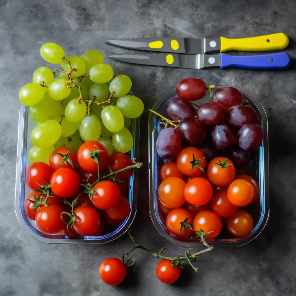 The Perfect Hack for Cutting Cherry Tomatoes and Grapes in Half